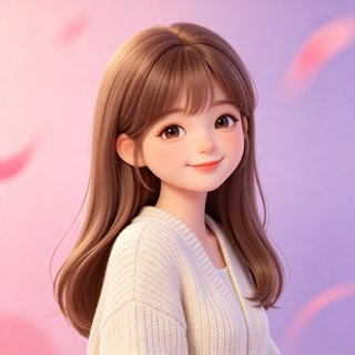 meimodu 温柔学姐 AI 人设 3D 卡通头像
